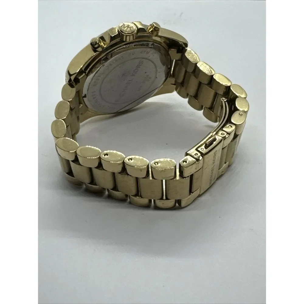Michael Kors Bradshaw MK5605 Women Gold Stainless Steel Analog Dial Watch JNA784